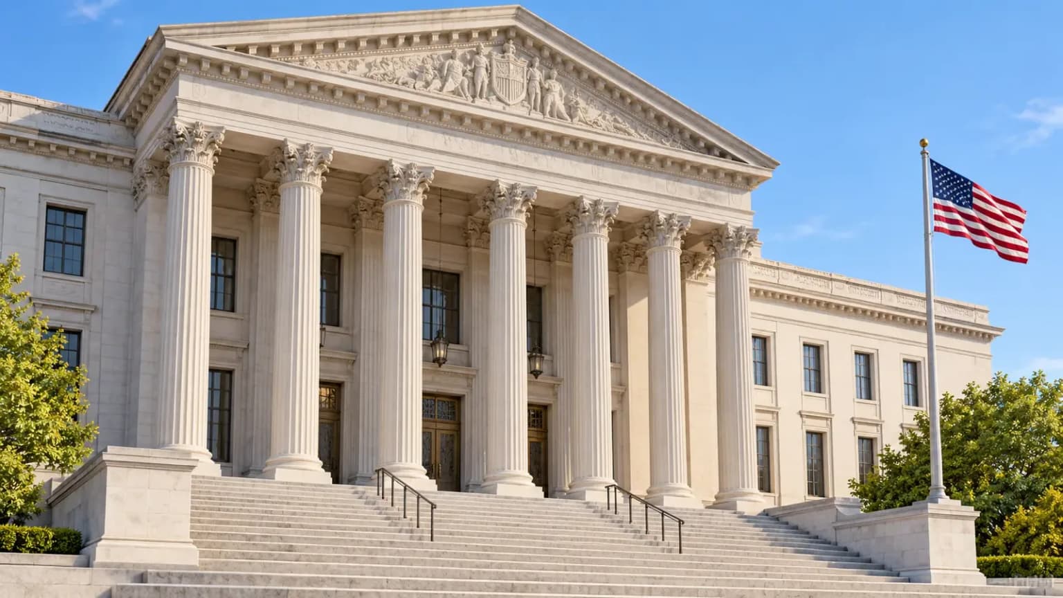 American Courthouse Under Clear Skies (1)
