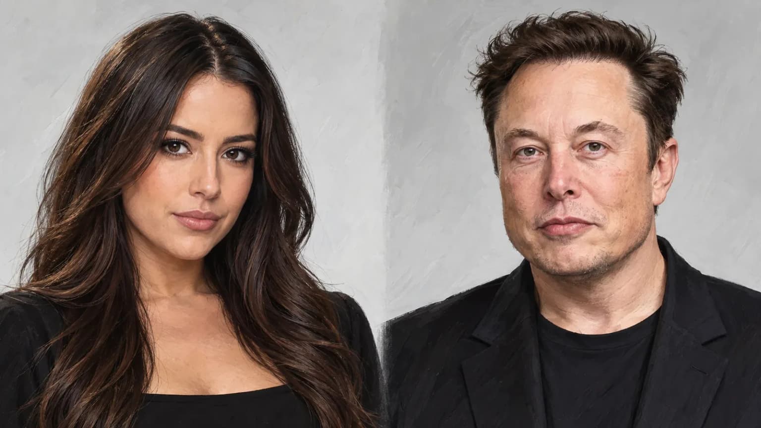 Ashley St. Clair and Elon Musk portraits