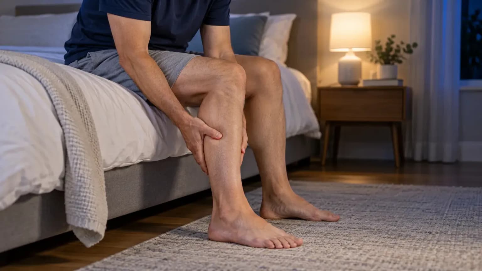 Soothing nighttime calf cramps
