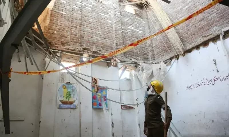 school roof collapse